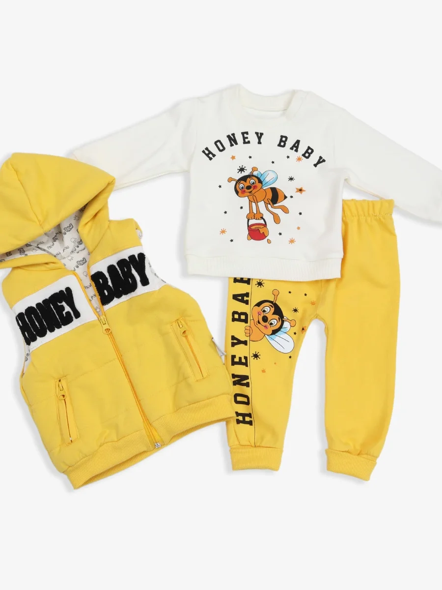 Set din trei piese cu vestă Honey Baby