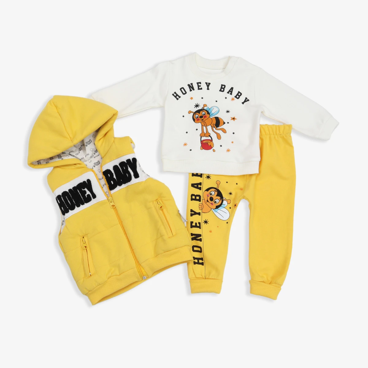 Set din trei piese cu vestă Honey Baby