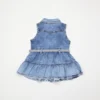 Rochie de blugi cu floricele