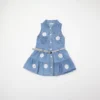 Rochie de blugi cu floricele