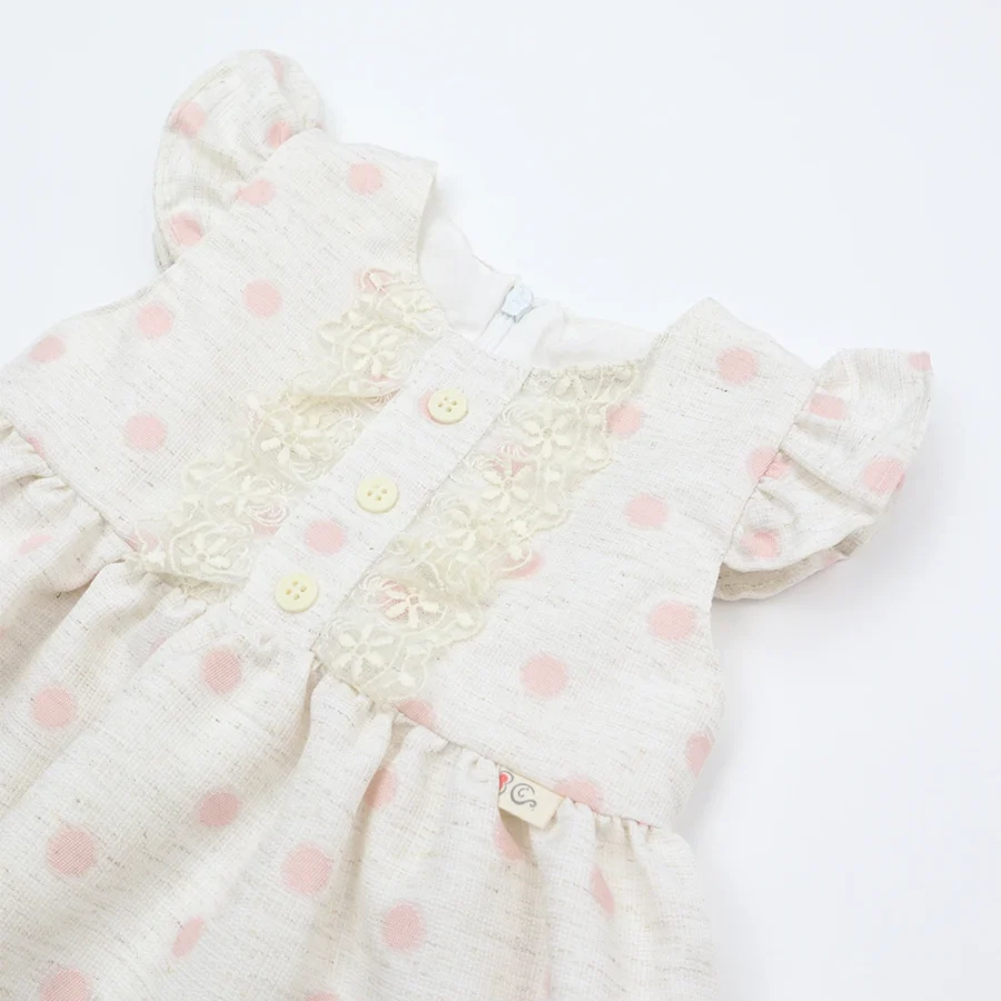 Rochie Lilax cu buline