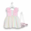 Rochie Curcubeu cu volanase