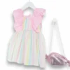 Rochie Curcubeu cu volanase