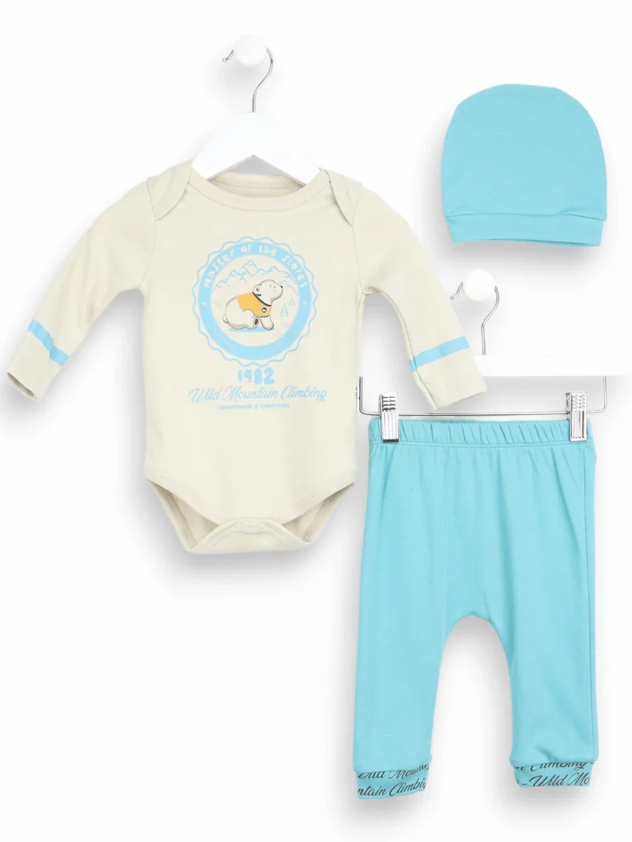 Compleu cu body pentru bebelus cu Ursulet Compleu cu body pentru bebelus cu Ursulet