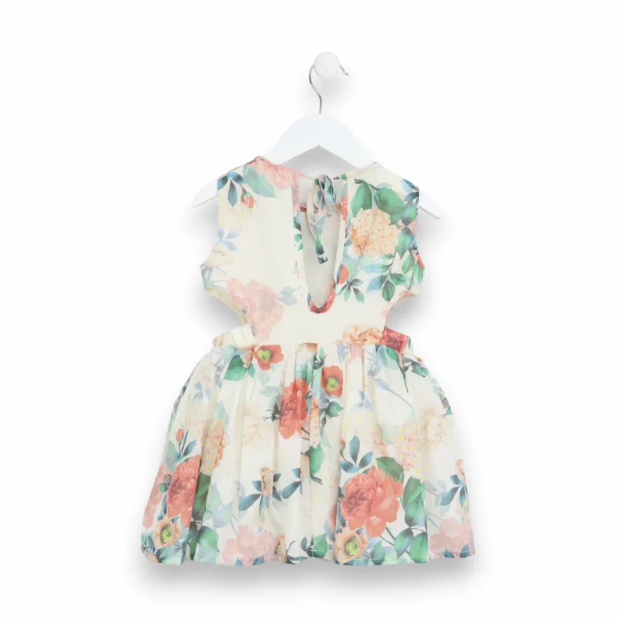 Rochie fara maneci cu motive florale