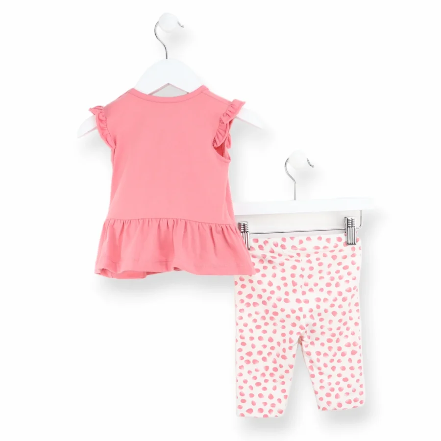 Compleu fetite cu tricou si colanti cu motive
