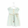 rochie-fetite-verde-cu-nasturi-si-fundita