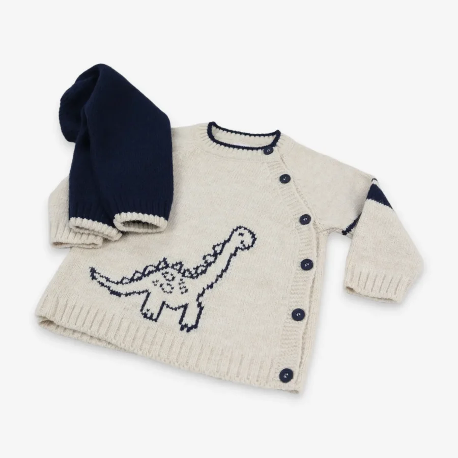 compleu-baietei-tricotat-dinozaur-crem-2