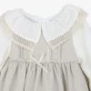 rochie-fetite-cu-guler-maneci-bufante-crem-2