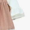 rochie-fetite-cu-guler-maneci-bufante-maro-3