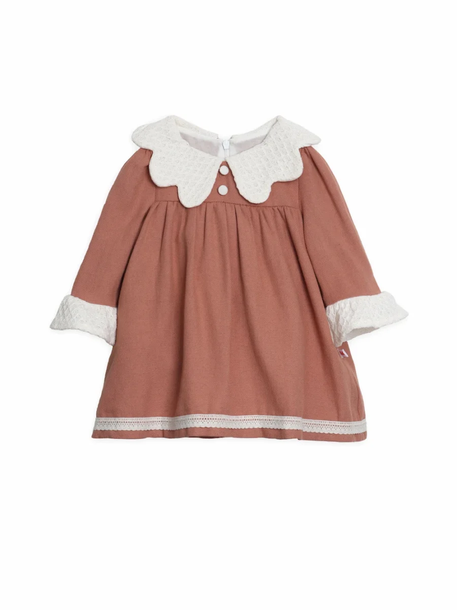 rochie-fetite-maro-guler-lucrat